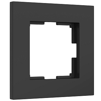W0012908 Рамка на 1 пост Slab, черный софт Werkel, 4690389193293