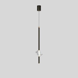 Подвесной светильник PARDIS A Black 10*10*65 см, 1*LED*6W, 3000K, ImperiumLoft pardis01, Чёрный