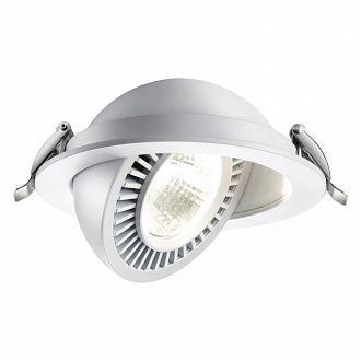 LED светильник 14 см, 18W, 4000K, Novotech Gesso 358817, белый, вр 12 см