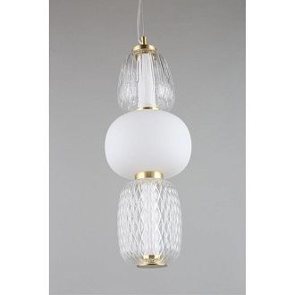 Подвесной светильник 17*80-170 см, 1*LED, 29W, 3000K, Aployt Simonet APL.318.06.29, латунный