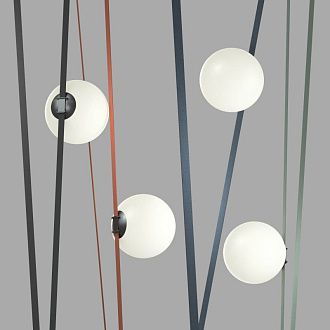 Светильник на шине *23*23,6- см, *LED*15W, 4000K, Denkirs BELTY ORB DK5554-BK, черный пластик