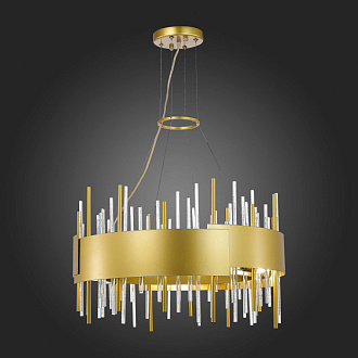 Люстра подвесная 60 см, 480W, ST LUCE OLVERA SL1633.203.12 Матовое золото
