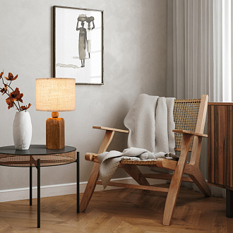 Настольная лампа 55 см, Freya FR5326TL-01W1, дерево