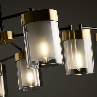 Светильник 77 см, Freya Modern FR5432PL-08BBS, черный-латунь