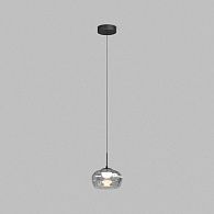Подвесной светильник 22 см, 12W, 3000K, Denkirs Floa DK6741-BK+SM, черный