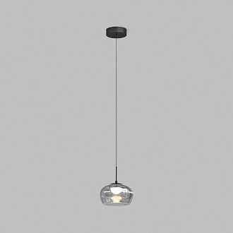Подвесной светильник 22 см, 12W, 3000K, Denkirs Floa DK6741-BK+SM, черный