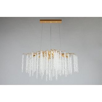 Подвесная люстра 100*50*80-180 см, 10*G9, 5W, Aployt PAULINA APL.848.23.10, золотой