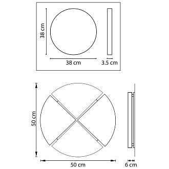 Бра 50*6 см, 60W 3000-6000K Lightstar Emisfero Emisfero 737616 Белый