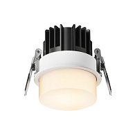 Встраиваемый светильник 6.8/8 см LED, 12W, 3000К, Maytoni Technical nude DL065-12W3K-W белый, вр 7,5 см