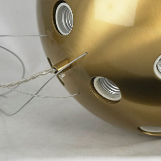 Подвесная люстра Lussole Topgrade Haines LSP-8405, диаметр 50 см, золото