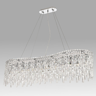 Люстра 30*120*29 см, 12*E14*40W Хром Crystal Lux ABRIL SP12 L1200 овал