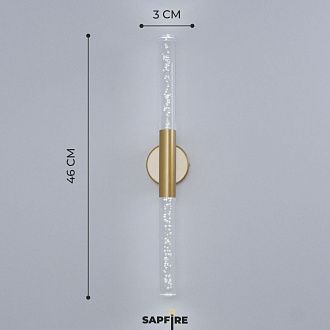 Светильник настенный SPF-4767 ЗОЛОТО  D100/H30*460/2/LED/6W 4000K COMETA2 24-12