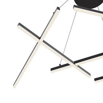 Подвесной светильник 102*71,5*320 см, 6* LED, 80W, 3000К-4000К, Maytoni LINE  MOD016PL-L80BK черный