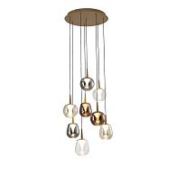 Люстра подвесная 40*212,5 см, 8*LED*5W, 3000K, Mantra Andromeda MAN8933+8PL, золотой