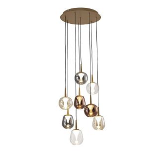 Люстра подвесная 40*212,5 см, 8*LED*5W, 3000K, Mantra Andromeda MAN8933+8PL, золотой