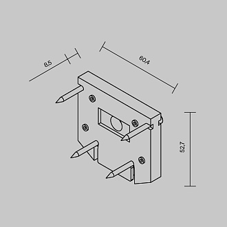 Торцевая заглушка Maytoni Exility TRA034D-EC-422B, черный