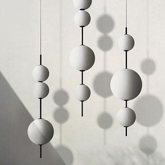 Подвесной светильник White beads Pendant D50 50*50*170 см, 3*LED*10W, 3000K, ImperiumLoft 40.2133-0, Чёрный