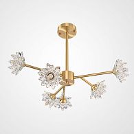 Люстра на штанге LOTOS TWO D55 55*55*38 см, 6*G9*40W, ImperiumLoft LOTOS-TWO01, Золотистый