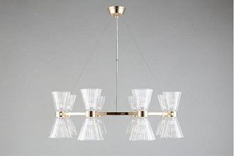 Подвесная люстра 85*70-170 см, 16*E14, 40W, Aployt Elinor APL.801.03.16, золотой