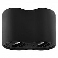 Светильник 18*9,7 см, GU10 50W, точечный Lightstar Binoco 052027 черный
