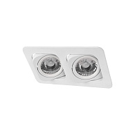 Встраиваемый светильник 18*9*7 см, 2*LED*12W 4000K LOFT IT Screen 10328/2A White белый, вр 15,5*8,5 см