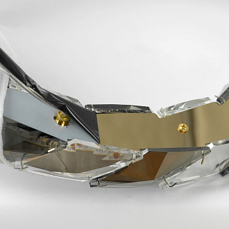 Люстра подвесная 80*150 см, 2*LED*22W 4000K блестящее золото Lussole Citrus LSP-7158