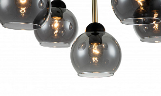 Подвесной светильник 600*600*430/1200 мм, 5*E27 чёрный Indigo Grappoli V000215, 11029/5P Black