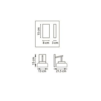 Бра 21,5*8*15 см, 1*Gx53*12W, Lightstar Fico II 740627, Черный