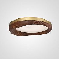 Потолочный светильник RUNIS D60 Dark brown 60*60*13 см, 1*LED*48W, 4000K, ImperiumLoft RUNIS01, Коричневый, Золотистый