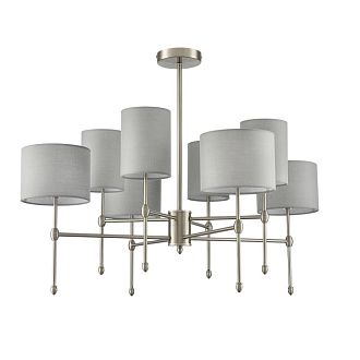 Люстра потолочная *84*-64 см, 8*E14*40W, Lumion LATTI 8262/8C, никель, серый