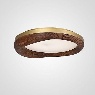 Потолочный светильник RUNIS D60 Dark brown 60*60*13 см, 1*LED*48W, 4000K, ImperiumLoft RUNIS01, Коричневый, Золотистый