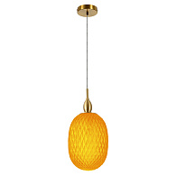 Светильник подвесной 17*22 см, 1 E14*60W,  К, Divinare Verdi 5818/07 SP-1, Латунь