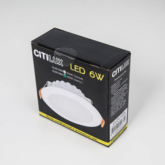 Встраиваемый светильник 10 см, 6W, 4000К Citilux CLD5106N Кинто, белый