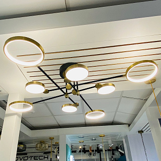 Потолочная светодиодная люстра Диаметр 126 см 75 вт Odeon Light Denzel 4320/75CL