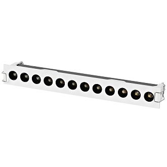 Светильник встраиваемый 25,3*3,2*4,7 см, *18W, 4000K, Lightstar Guarda 080346, Белый; Черный