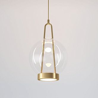 Подвесной светильник 20*20*40-120 см, LED*15W, 3000K, Eurosvet Frasco 50267/1 LED, латунь, a069344