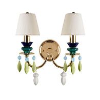 Бра 35 см, Loft IT Grace 10203/2W Green, золото