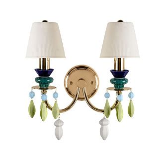 Бра 35 см, Loft IT Grace 10203/2W Green, золото