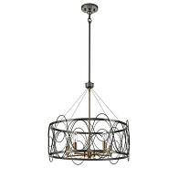 Подвесная люстра  57*182 см, 5*E14 никель, античная латунь Vele Luce Stradivario VL4104P05