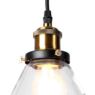Подвесной светильник Loft IT Factory filament Loft1123, черный, бронза, диаметр 18 см