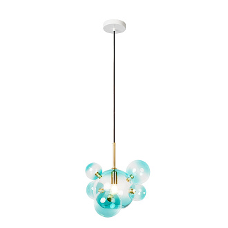 Подвесной светильник 41*31 см, 1*E14*40W LOFT IT Bolle 2027-P6 Blue mini золото