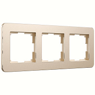 W0032611 Рамка на 3 поста Platinum, шампань Werkel, 4690389184499