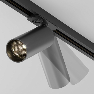 Светильник 16 см, 12W, 3000K, Maytoni Unity Focus LED TR021-1-12B3K-W-D-B, черный, 50°, Dim, Triac
