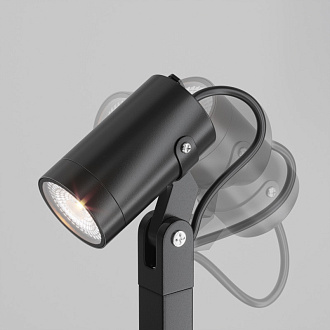 Ландшафтный светильник  5,5*10 см, GU10 1 50W, К, Черный Maytoni Scope O025FL-01B1