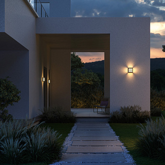 Светильник настенный 16,6*10*16,6 см, LED, 10W, 3000К, Maytoni Downing Street O020WL-L10B3K черный