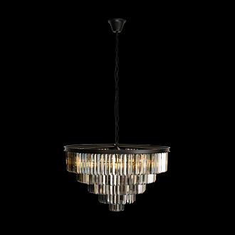 Подвесная люстра Loft IT Prism 10018/800C, диаметр 80 см, черный