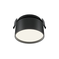 Встраиваемый светильник 8,5*8,5*6,6 см, LED, 12W, 4000К, Maytoni Technical ONDA DL024-12W4K-B черный, вр 8,2 см