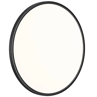 Cветильник 60*2,5 см, LED 48W, 3000/4000 К, IP40, белый/черный, пластик Sonex Alfa Black, 7660/48L