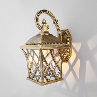 Cassiopeya D черное золото уличный настенный светильник Cassiopeya D Elektrostandard