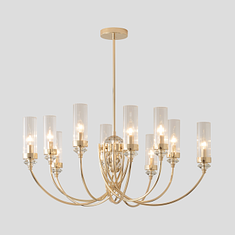 Люстра на штанге 86 см, Crystal Lux SECRET SP10 GOLD, золото